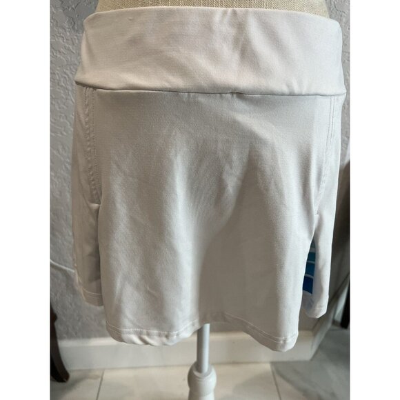 White Athletic Skort With Blue Striped Side Panels size S - Picture 4 of 6